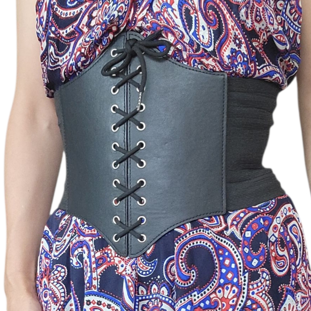 *FREE Black Lace-Up Corset Belt Sz.S-M